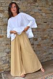 Arbi Gingham Palazzo Pant Mustard